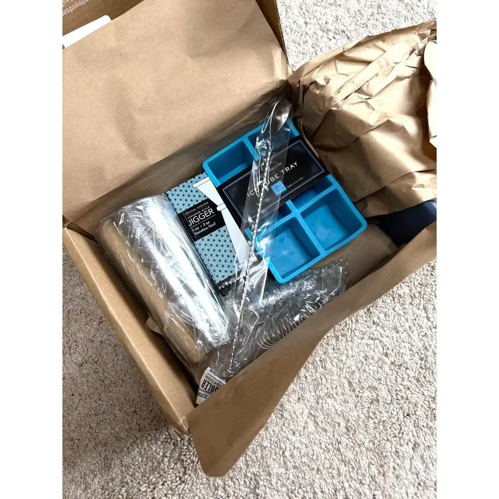Bespoke Post Alchemy Cocktail Kit Barware Set Stainless Steel Mixology Gift NIB